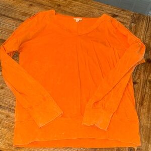 Vibrant Orange Long Sleeve Tee